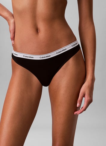 Pack of 3 cotton-blend panties CALVIN KLEIN UNDERWEAR Black